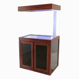 50 Gallon Aquarium with Stand, 40G Low Iron Tempered Glass Fish Tank, 10G Sump Filtration System, LED Light, Aluminum Cabinet, All-In-One Reef & Freshwater Aquascaping Aquarium Kit
