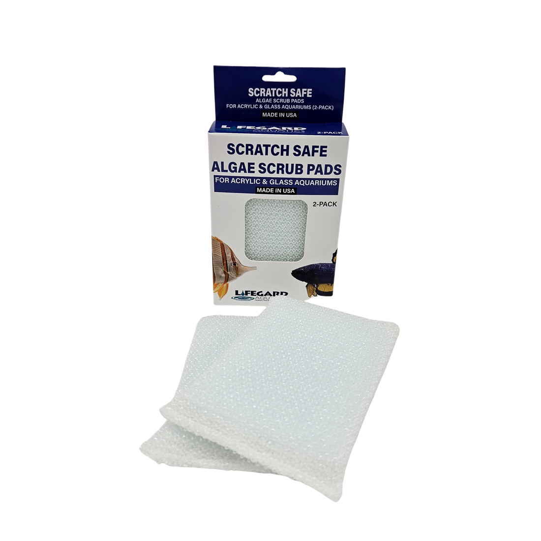 Scratch Safe Acrylic and Glass Algae Pad, 5"x3"x0.81" (Pack of 2)