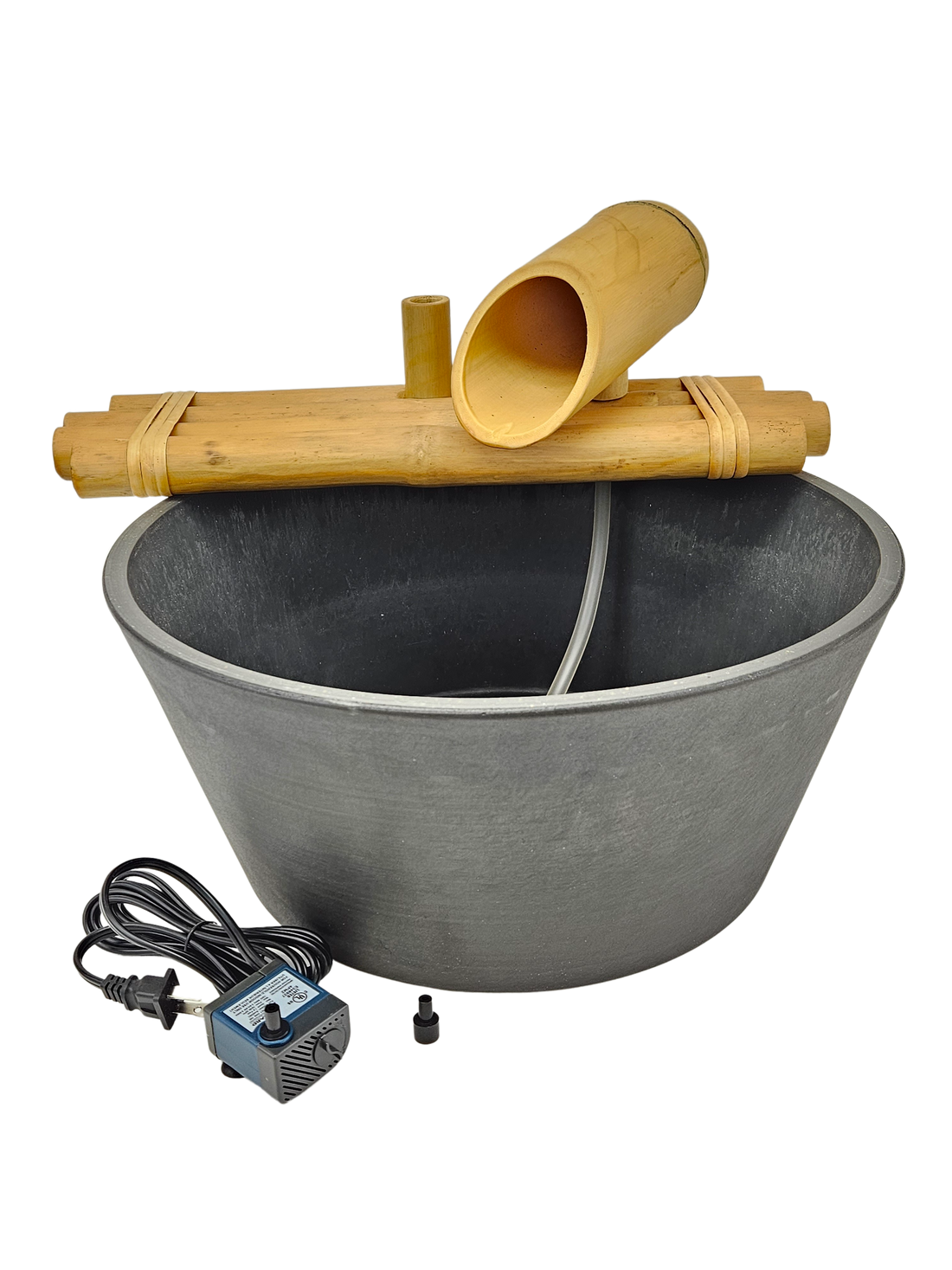 18" Bamboo Fountain with Plant Holder, Pot and Quiet One 100 Pump