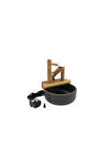 8" Bamboo Rocking Fountain, Pot and Quiet One 100 Pump
