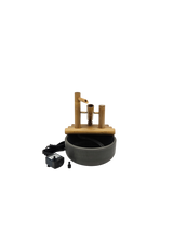 8" Bamboo Rocking Fountain, Pot and Quiet One 100 Pump