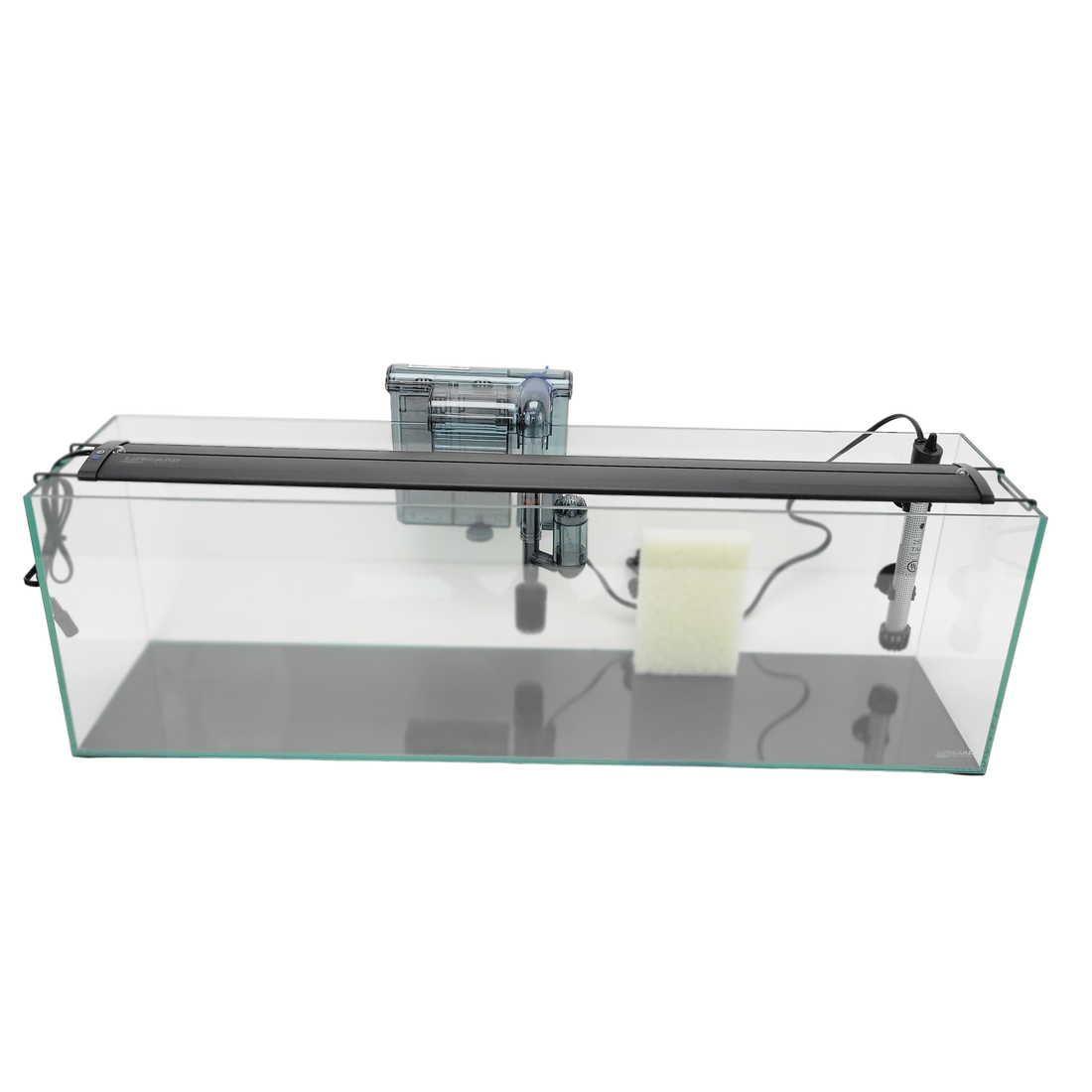 11 Gallon Clear Glass Bookshelf Aquarium Lit 5mm (31.88"x7.87"x9.84")