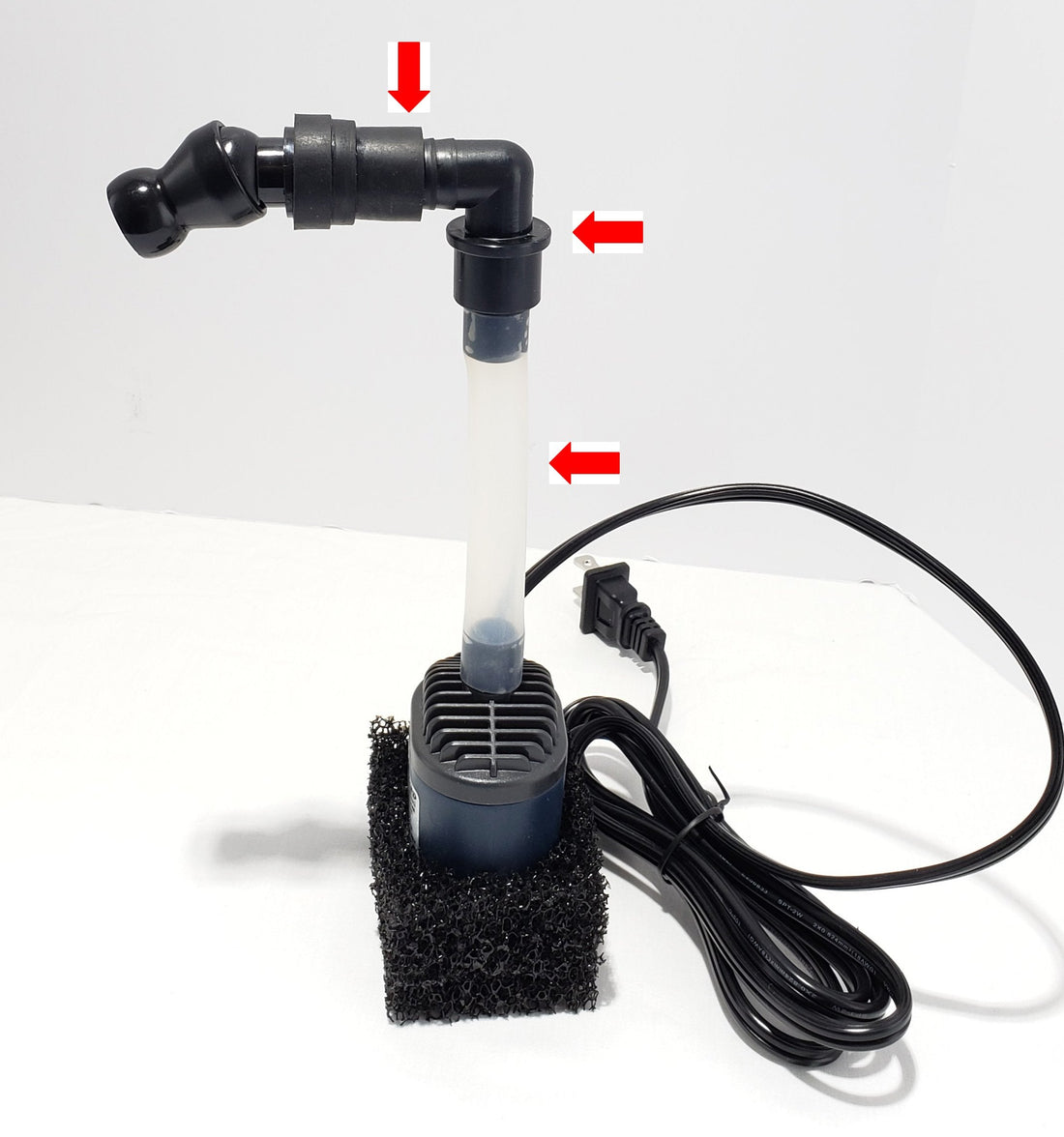 Flexible Tube Elbow Assembly for all Crystal Aquariums with Built in Side Filters
