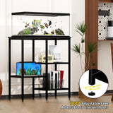 20 Gallon Fish Tank Stand Aquarium Fish Tank Stand, 3 Tier Metal Rack for Living Room/Office/Aquarium 29.1 X 12.3 X 30.1 Inches 330 LBS (Black)