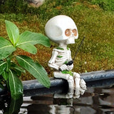 Creative Skeleton Design Fishing Ornament, 1 Count Fish Tank Aquarium Landscaping Decoration, Fish & Aquatic Supplies, Fish Tank Decorations, Halloween