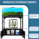 Aquarium Stand 20-29 Gallon, 29 Gallon Fish Tank Stand with Aquarium Tools Organizer, 3 Tier Breeder Tank Stand with Storage Cabinet, Heavy Duty Metal Frame for 20 - 29 Gallon Long Aquarium (20-29 Gallon Fish Tank Stand)