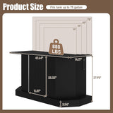 55-75 Gallon Fish Tank Stand with Power Outlet, Modern Heavy Duty Aquarium Stand with Cabinet Storage for Fish Tank/Turtle Tank/Reptile Terrarium, 880LBS Capacity, Black