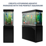 Aqua Dream 175 Gallon Aquarium Set with Aluminum Cabinet, Sump Filtration System & LED Lighting