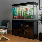 Aqua Dream 175 Gallon Aquarium Set with Aluminum Cabinet, Sump Filtration System & LED Lighting