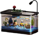 4 Gal Small Fish Tank, Betta Fish Tank Kit with LED Light, Oxygen Generator, Fish Tank Starter Kits for Beta,Goldfish