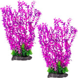 Aquarium Plastic Plants Aquarium Decor Artificial Fish Tank Plants,Tall Fish Tank Decorations, Extra Large Aquarium Plant 20.4-Inch Tall,2Pcs