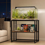 40 Gallon Fish Tank Stand for Aquarium Stand Metal Fish Tank Stand,Brown | Powder Metal Fish Tank Stand 36.6"X18.5"X30"Dual-Layer Design Terrarium Stand Ideal for Home and Office & Small Pet Shop