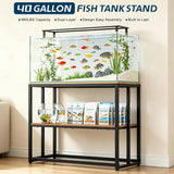 40 Gallon Fish Tank Stand for Aquarium Stand Metal Fish Tank Stand,Brown | Powder Metal Fish Tank Stand 36.6"X18.5"X30"Dual-Layer Design Terrarium Stand Ideal for Home and Office & Small Pet Shop