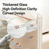10 Gallon Ultra Clear Glass Fish Tank, Rimless Curved Edge Small Aquarium – Thermal Bending Technology, Low Iron Glass Desktop Tank for Betta, Goldfish, Shrimp & Aquatic Plants