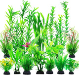 12Pcs Fish Tank Accessories Aquarium Decorations Green Plants Green Fish Tank...