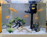 Small Japanese Fish Tank Decorations Set, Suitable for Aquariums up to 5 Gallon or Fish Bowl, Includes Small Decorations Artificial Plastic Plants Fish Tank House