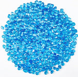 0.88LB Blue Fish Tank Gravel Aquarium Glass Stones Sea Glass Pebbles Aquarium Gravel Rocks Fish Tank Rocks, Beads Pebbles Rock Sand Glass Gems Stones for Vase Filler Fish Turtle Tank Decoration
