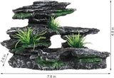 Aquarium Decor Mountain View Stone Ornament, Premium Landscape Fish Tank Decorations, Fish Tank Accessories, Ideal for Betta, Snails, Turtle, Hiding, Playing, Basking and Resting Spots