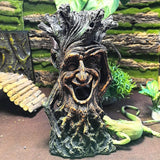 Fish Tank Decoration Tree Trunk Aquarium Statue Hollow Stump Root Terrarium Reptile Hideout Accessories Ornament for Hermit Crabs Crayfish Sucker Fish Guppy