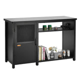 VEVOR Aquarium Stand, 75 Gallon Fish Tank Stand, 52 X 19.7 X 32.3 in Steel and MDF Turtle Tank Stand, 626 Lbs Load Capacity, Reptile Tank Stand with Storage Cabinet and Embedded Power Panel, Black