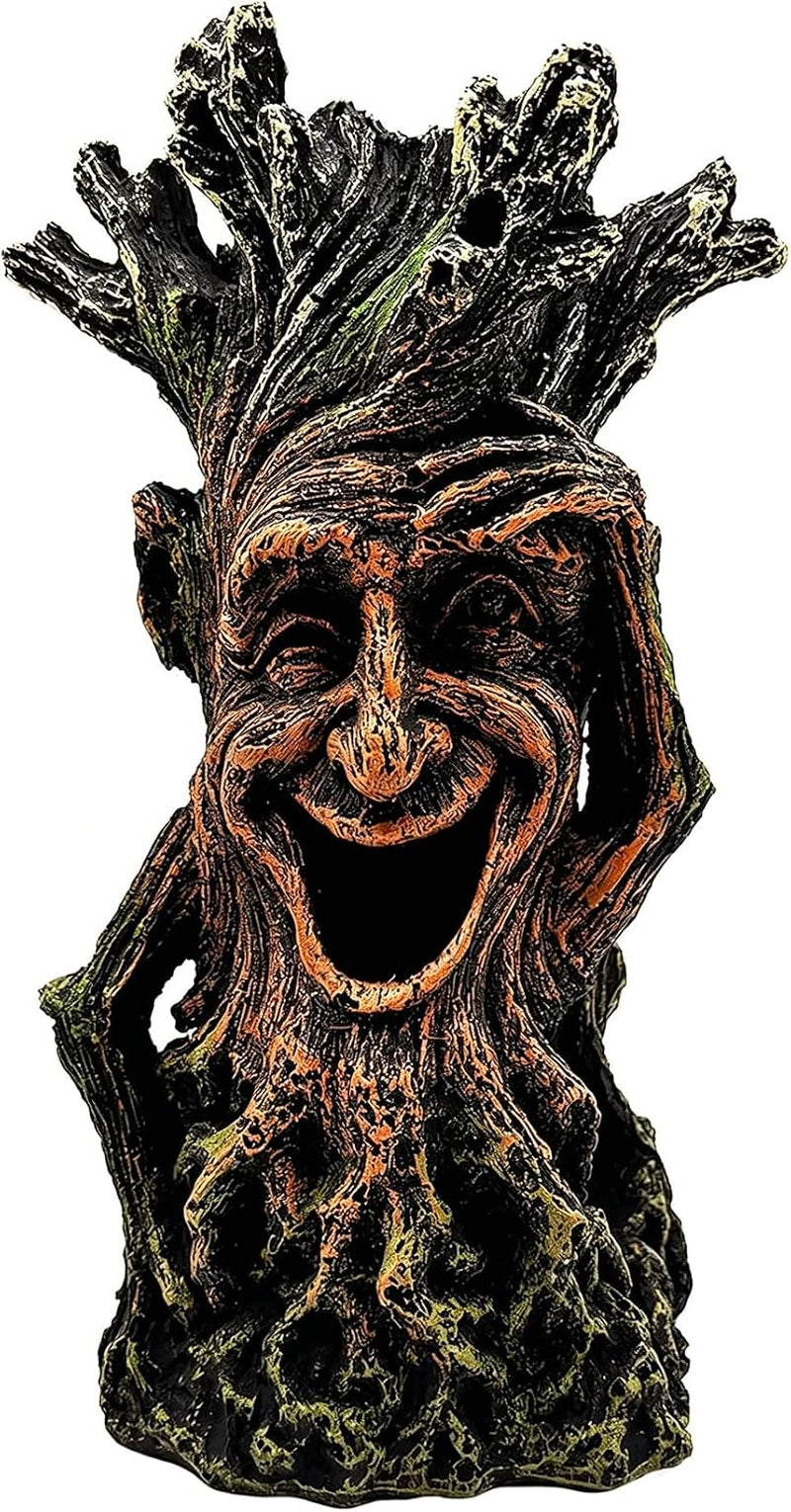 Fish Tank Decoration Tree Trunk Aquarium Statue Hollow Stump Root Terrarium Reptile Hideout Accessories Ornament for Hermit Crabs Crayfish Sucker Fish Guppy
