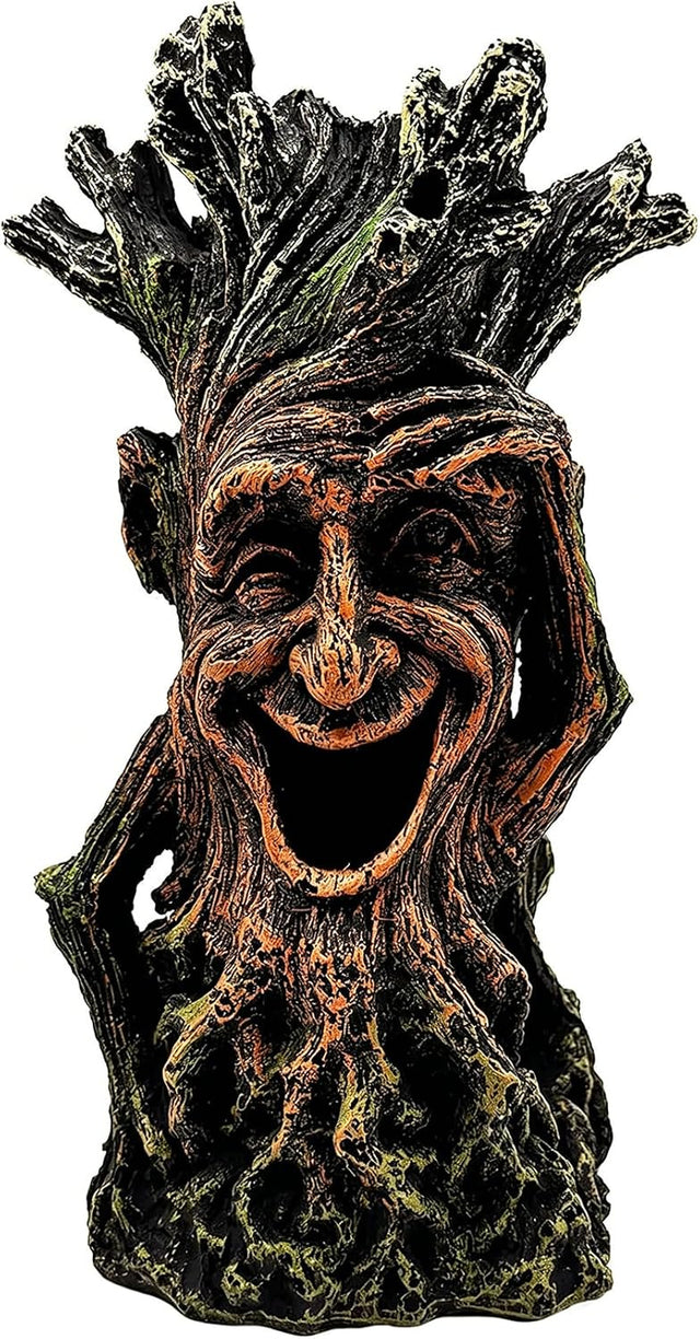Fish Tank Decoration Tree Trunk Aquarium Statue Hollow Stump Root Terrarium Reptile Hideout Accessories Ornament for Hermit Crabs Crayfish Sucker Fish Guppy