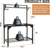 40 Gallon Fish Tank Stand – Aquarium Stand with Power Outlets, 37.7" X 19.2" X 58.66", Heavy-Duty Metal Tank Stand, 40 Gallon Reptile Tank Stand for Home Office – Tank Not Included (Black)