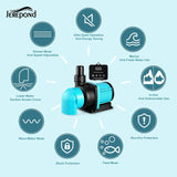3450GPH Aquarium Return Pump with LCD Display Controller, DC 24V 95W Aquarium Pump for Saltwater Freshwater Aquarium,Fish Tank,Sump,20 Speeds ECO Quiet Submersible and Inline Pump