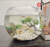 Small Japanese Fish Tank Decorations Set, Suitable for Aquariums up to 5 Gallon or Fish Bowl, Includes Small Decorations Artificial Plastic Plants Fish Tank House
