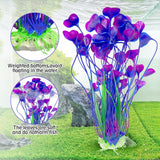 Artificial Aquarium Plants Fish Tank Decorations, Soft Plastic Green Water Grass for Fish Habitat, Realistic Underwater Décor, Safe for Fish, 2-Pack
