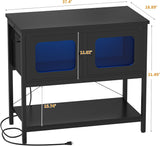 40-50 Gallon Fish Tank Stand, Aquarium Stand with Cabinet Accessories Storage, Heavy Duty Metal Frame, Reptile Terrarium Stand, 37.5" L*18.89" W Tabletop, 880LBS Capacity, Black