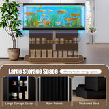 55-75 Gallon Fish Tank Stand with Power Outlet, Modern Heavy Duty Aquarium Stand with Cabinet Storage for Fish Tank/Turtle Tank/Reptile Terrarium, 880LBS Capacity, Black