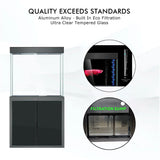 Aqua Dream 50 Gallon Tempered Glass Aquarium Black Fish Tank