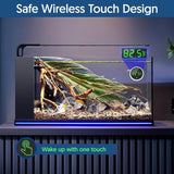 Fish Tank Thermometer Aquarium Thermometer Wireless Touch Stick Digital Aquarium Thermometer LED Display ±1°F for Monitoring the Fish Tank Aquarium Temperature Accessories (White)