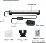 LED Aquarium Lights for Fish Tank,Submersible Fish Tank Light with Air Bubbler Hole Bubble Wall RGB Color Changing Brightness Adjustable Waterproof Remote Control Bubble Tube Light,3W 9Inch