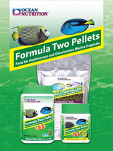 Formula Two Pellets - Fish Food for Herbivorous & Omnivorous Marine Tropical Fish, High Protein(40%) - 7 Oz (200 G) Small Pellets